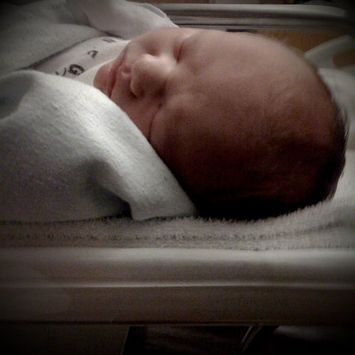 In his hospital bassinet (enhanced) by SmartGoat, on Flickr